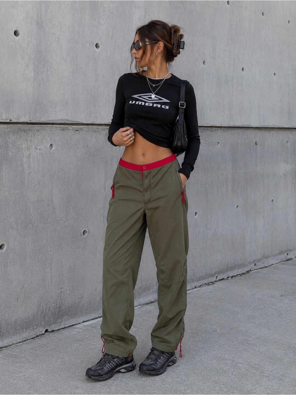 Vintage A/E Sport Utility Cargo Parachute Pants Size 14 Streetwear Y2K Gorpcore